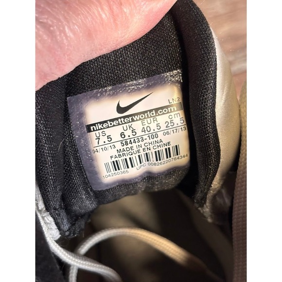 Nike Hyperdunk 2013 White Black High Top Basketball Shoes Men's Size 7.5 - Picture 5 of 6